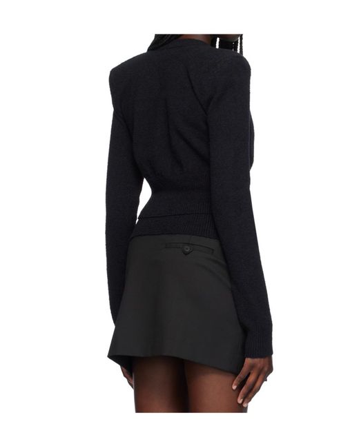 Wardrobe NYC Black Button Knit Cardigan