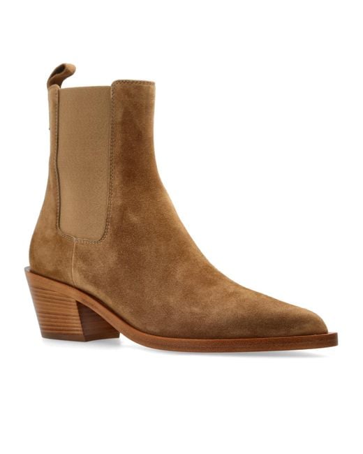 Gianvito Rossi Brown Wylie Pointed Toe Ankle Boots