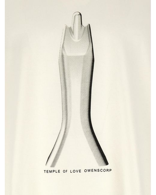 Rick Owens Natural 'Jumbo' T-Shirt for men