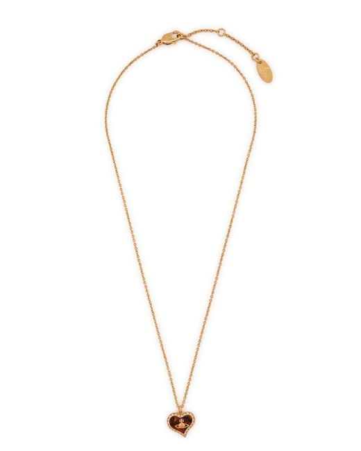 Vivienne Westwood Metallic Petra Crystal-Embellished Heart Necklace