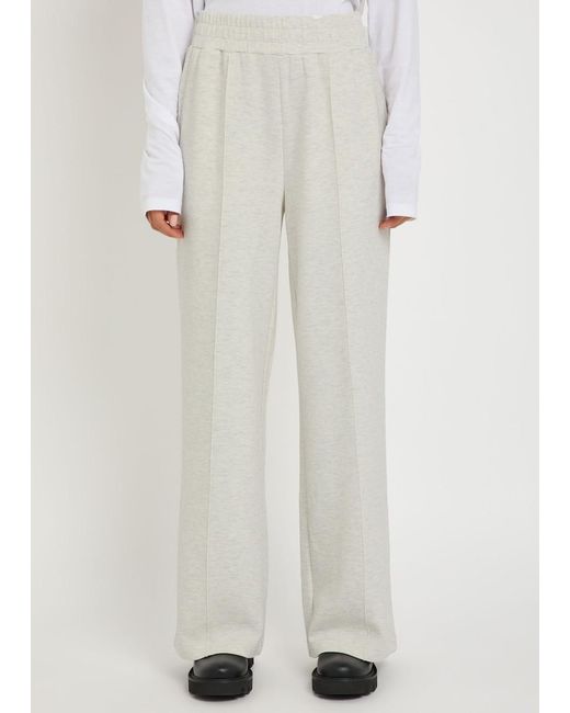 Varley White The Wide Leg 30 Pintuck Jersey Sweatpants