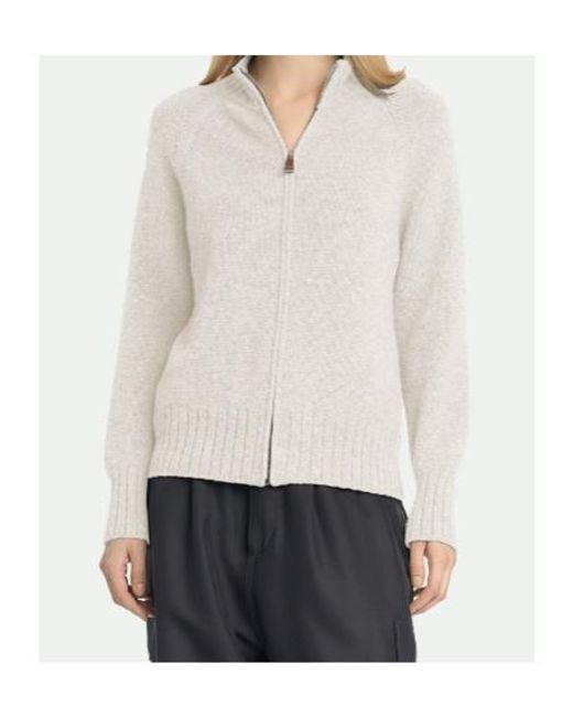 Malo White Zip Raglan Bomber