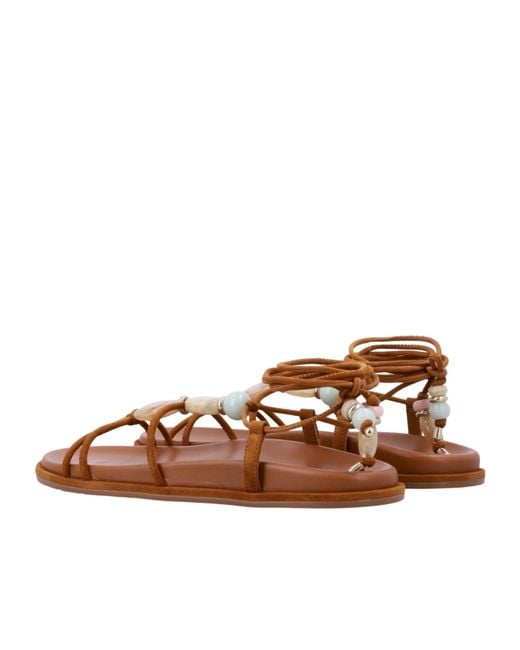 Stuart Weitzman Brown Open-Toe Sandals