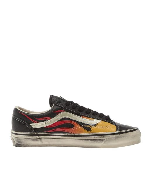 Vans Brown Old Skool 36 Flames Low-Top Sneakers for men