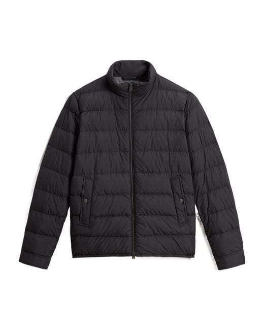 Woolrich Blue Lightweight Down Jacket for men