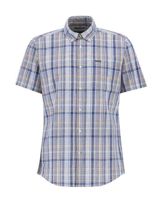 Barbour Blue Plaid Shirt for men