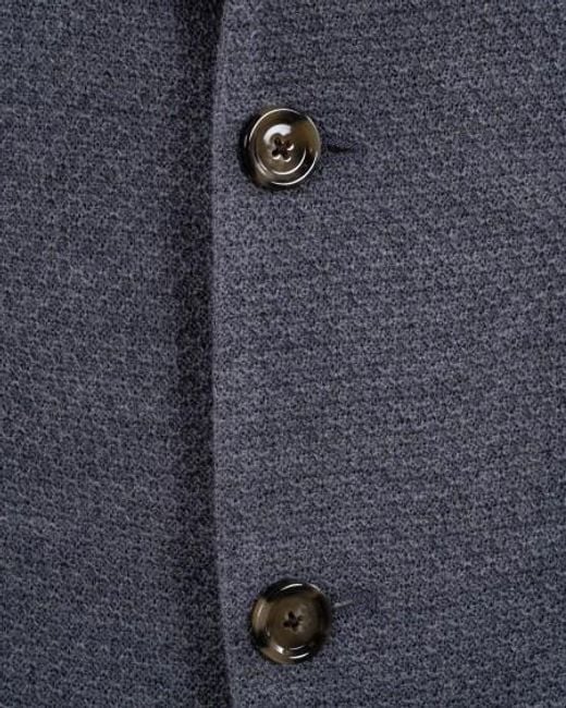 Lardini Blue Single-Breasted Logo Detailed Jacket for men