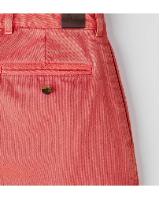 Dior Pink Pleated Chinos for men