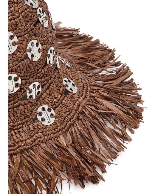 Rabanne Brown Straw Sun Hat