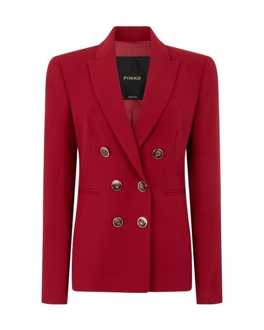 Pinko Red Long-Sleeve Blazer