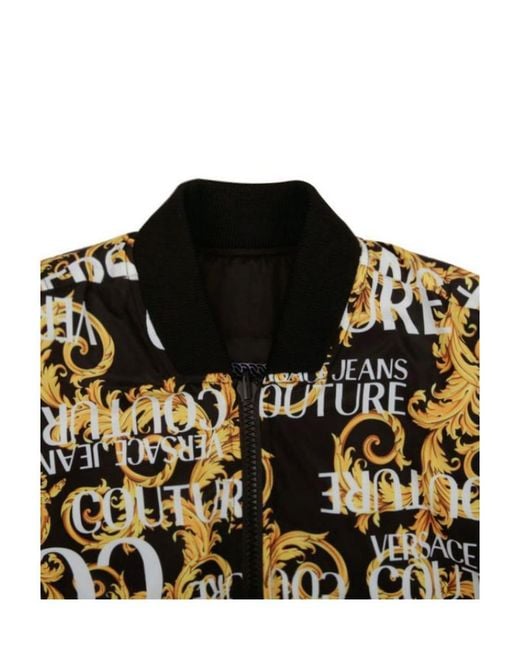 Versace Jeans Black Baroque Printed Casual Jacket