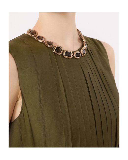 Max Mara Metallic Choker Necklace With Settings