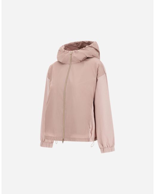Herno Pink Zip-Up Relaxed Fit Jacket