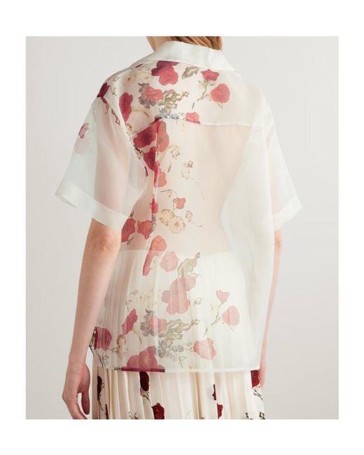 Khaite White Riordan Printed Shirt