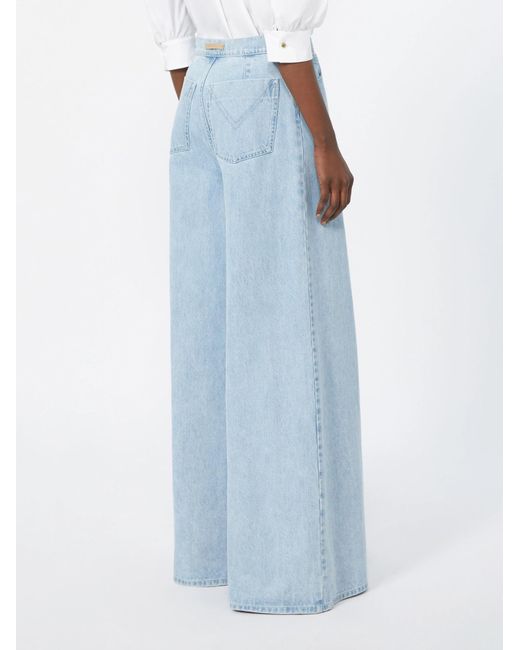 Max Mara Blue Wide-Leg Jeans
