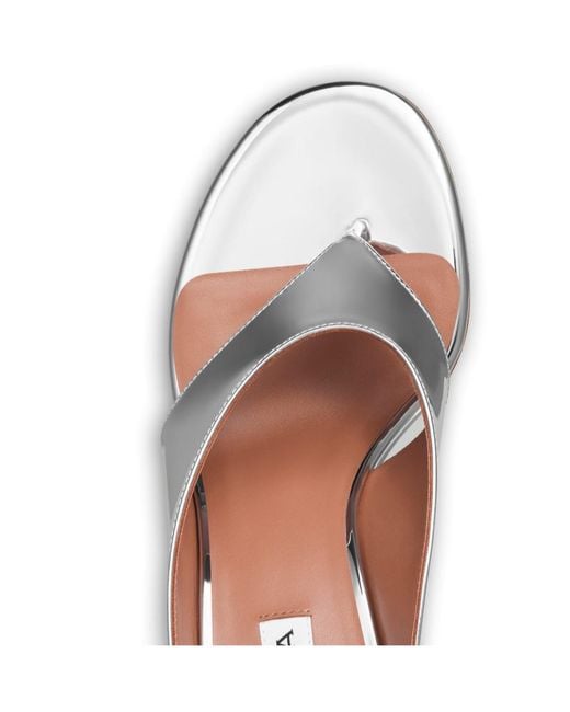 Alaïa White Alaïa Wedge Thong Mules