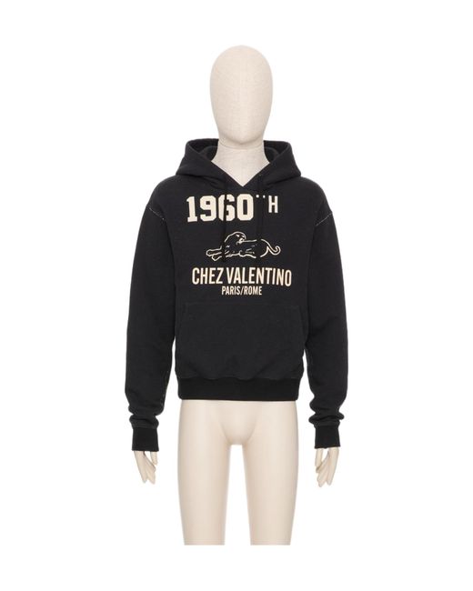 Valentino Black Chez Drawstring Hoodie for men