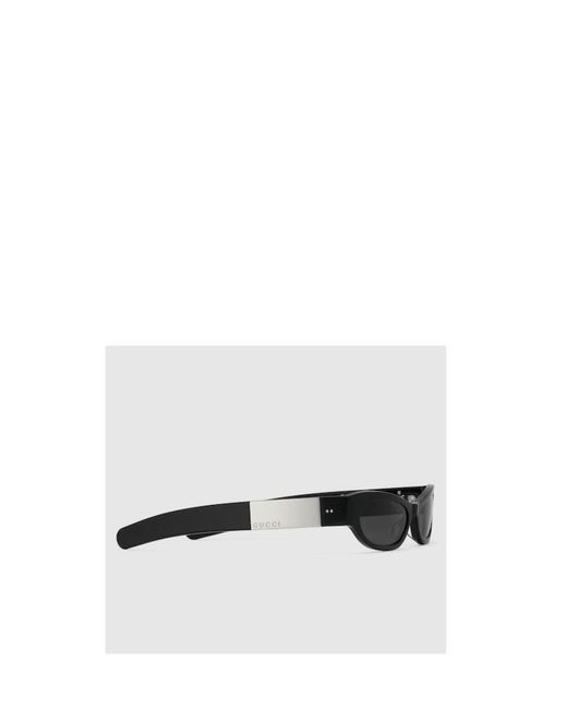 Gucci White Eyewear Cat Eye Framed Sunglasses