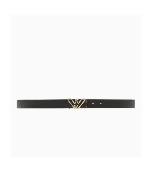Emporio Armani White Leather Belt