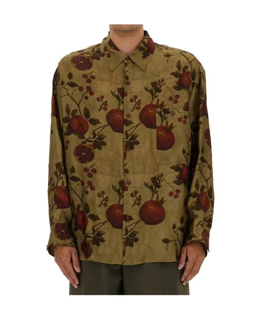 Uma Wang Green Long Sleeve Shirt for men