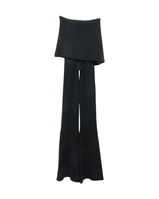 Courreges Black Logo Casual Pants
