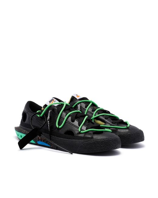 Nike Green X Off- Blazer Low-Top Sneakers for men