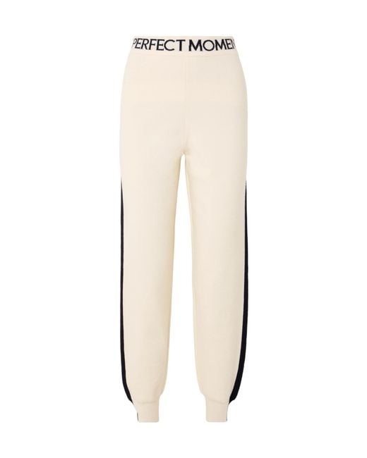 Perfect Moment Natural La Tour Intarsia Wool-Blend Tapered Track Pants