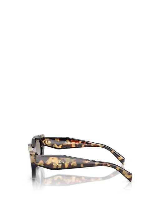 Prada White Eyewear Oval Frame Sunglasses