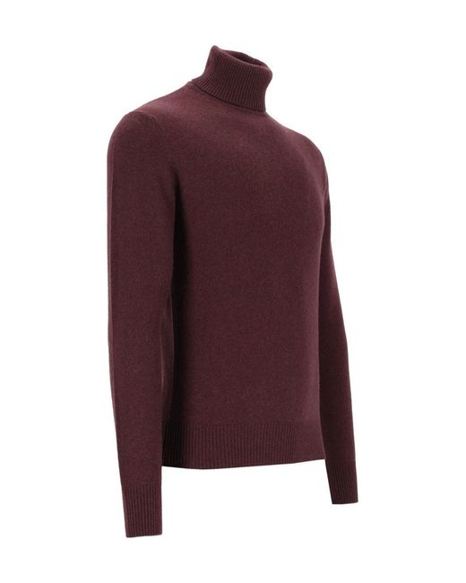Emporio Armani Purple Turtleneck Sweater for men