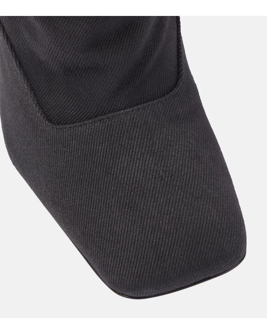 The Attico Black Sienna Canvas Knee-High Boots