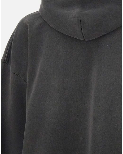 Represent Gray Studded Logo Hooded Sweater for men
