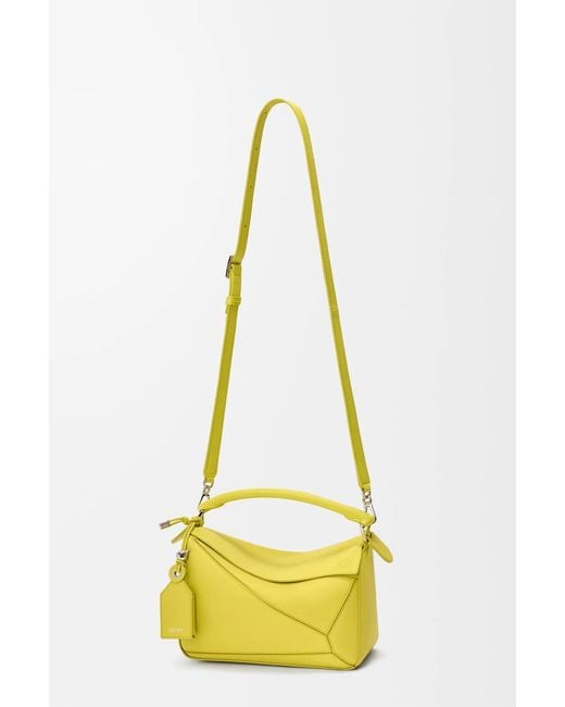 Loewe Yellow Small Featherlight Puzzle Bag