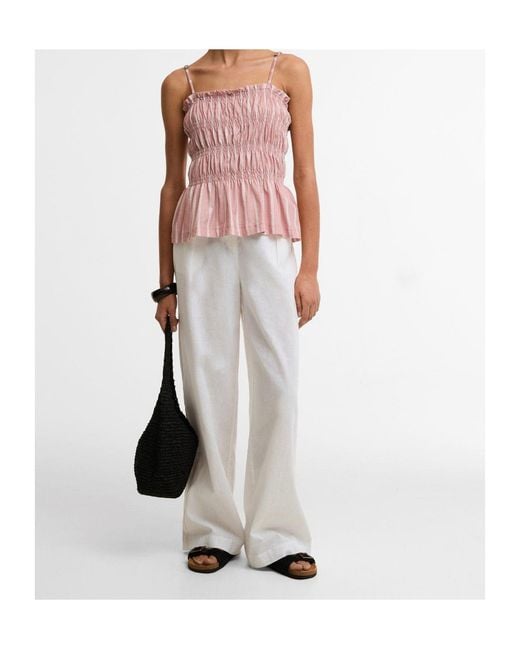 Barbour Pink Ruffled Top