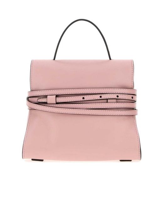 Moschino Pink Tie Me Belted Shoulder Bag
