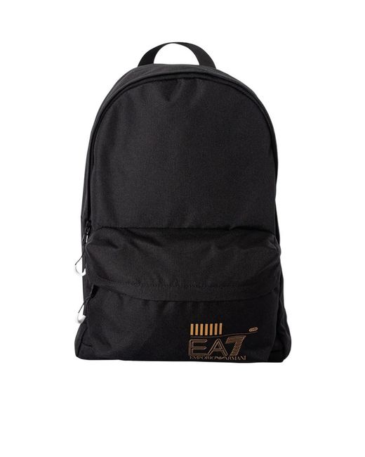EA7 Black Train Core Zipped Backpack for men
