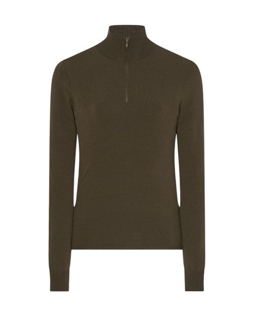 The Row Green Lalea Stretch-Knit Top