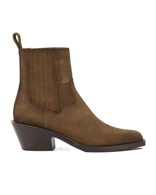 Henderson Brown Pointed-Toe Ankle Boots