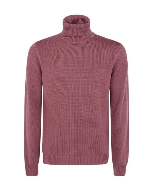Nuur Red Turtleneck Sweater for men