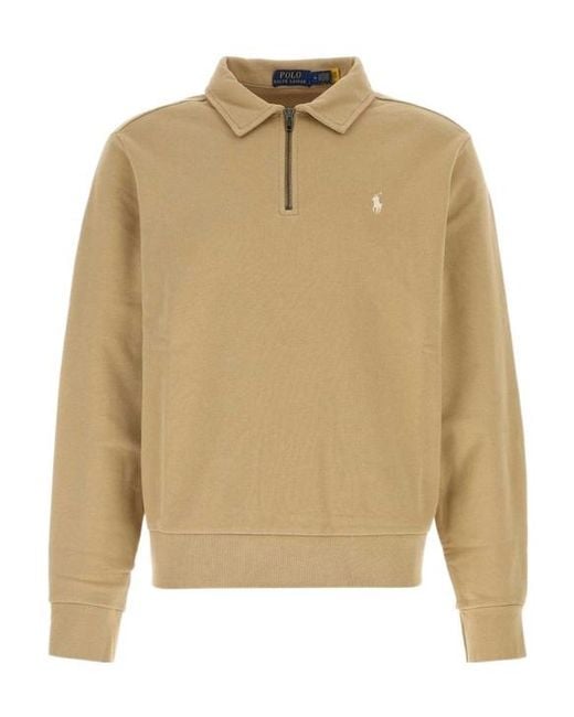 Polo Ralph Lauren Natural Half Zip Knit Sweatshirt for men