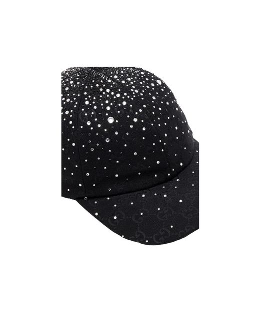 Gucci Black Gg Canvas Baseball Hat