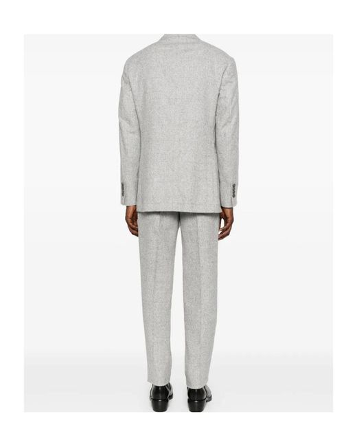 Brunello Cucinelli Gray Double-Breasted Suit for men