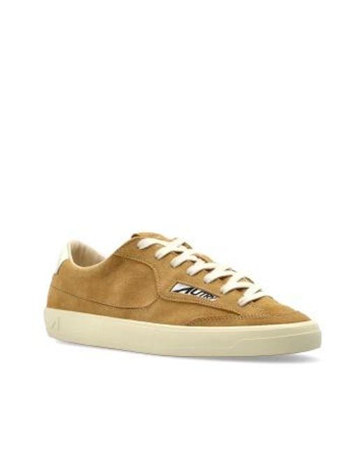 Autry Multicolor Suede Logo-Patch Sneakers for men