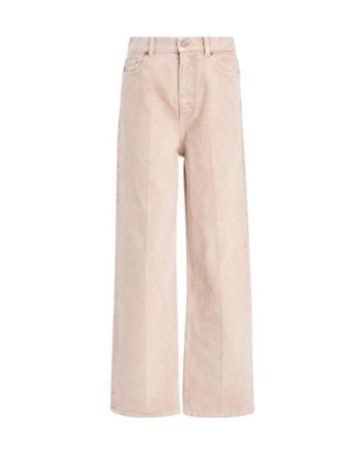 Dior Natural Christian Button Detailed Straight Leg Jeans