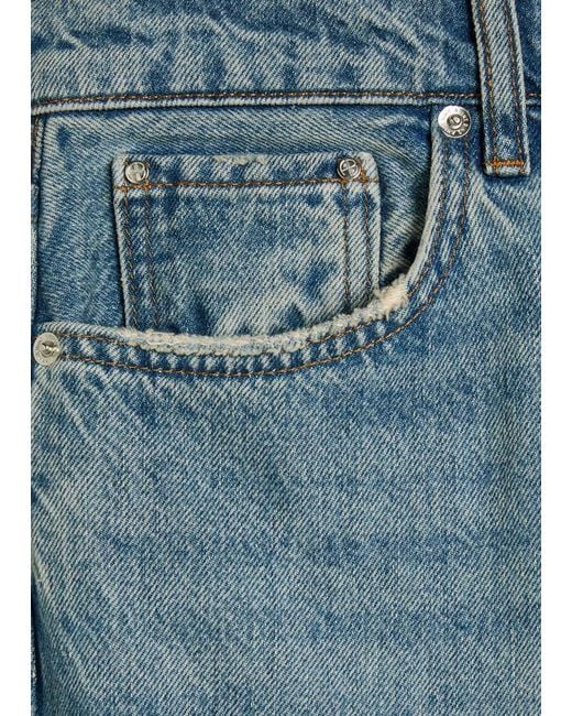 Anine Bing Blue Hugh Wide-Leg Jeans