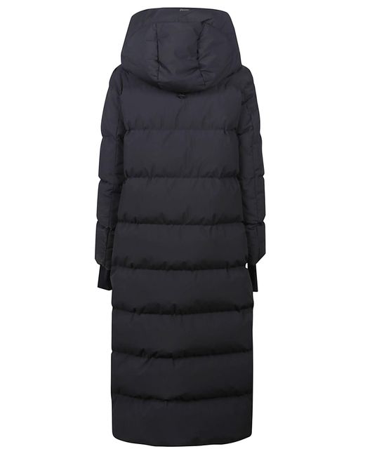 Herno Black Long Hooded Padded Jacket