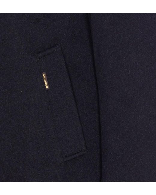 Moorer Blue Bond-Fur-Cs Single-Breasted Padded Coat for men