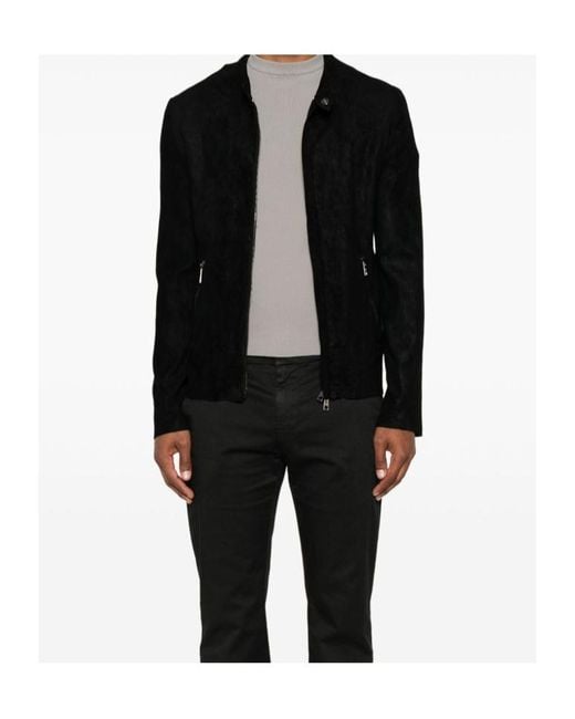 Giorgio Brato Black Suede Jacket for men