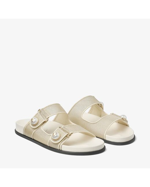 Jimmy Choo White Round-Toe Sandals