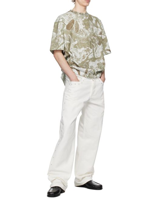 M I S B H V Black Star Straight Leg Trousers for men