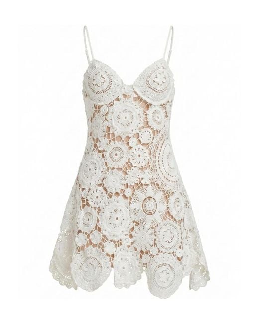 Self-Portrait White Short Dresses